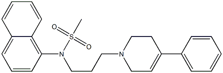 N-[3-[(1,2,3,6-Tetrahydro-4-phenylpyridin)-1-yl]propyl]-N-(1-naphthalenyl)methanesulfonamide Struktur