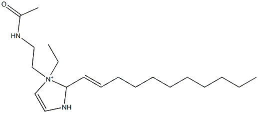 1-[2-(Acetylamino)ethyl]-1-ethyl-2-(1-undecenyl)-4-imidazoline-1-ium Struktur