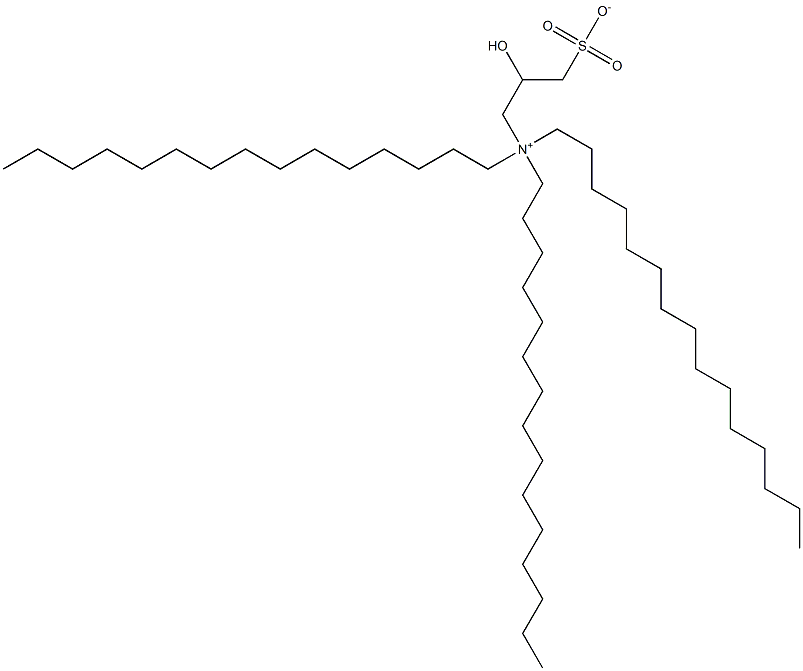 N,N-Dipentadecyl-N-(2-hydroxy-3-sulfonatopropyl)-1-pentadecanaminium Struktur