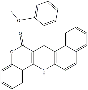 7,14-Dihydro-7-(2-methoxyphenyl)-6H-benzo[f][1]benzopyrano[4,3-b]quinolin-6-one Struktur