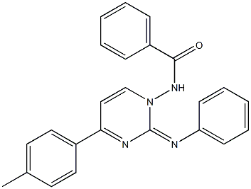 1-Benzoylamino-1,2-dihydro-4-(4-methylphenyl)-2-phenyliminopyrimidine Struktur