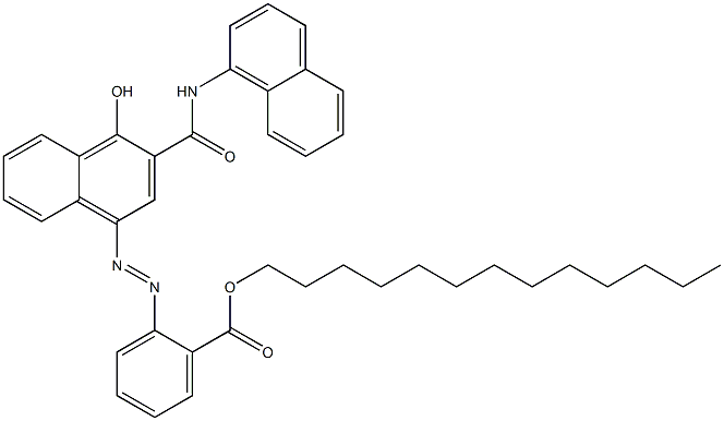 1-Hydroxy-4-[2-(tridecyloxycarbonyl)phenylazo]-N-(1-naphtyl)-2-naphthamide Struktur