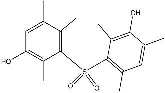 3,3'-Dihydroxy-2,2',4,5',6,6'-hexamethyl[sulfonylbisbenzene] Struktur