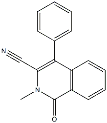 2-Methyl-4-(phenyl)-3-cyanoisoquinolin-1(2H)-one Struktur