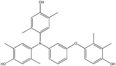 N,N-Bis(4-hydroxy-2,5-dimethylphenyl)-3-(4-hydroxy-2,3-dimethylphenoxy)benzenamine Struktur