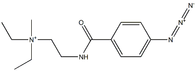 Methyldiethyl[2-[(4-azidobenzoyl)amino]ethyl]aminium Struktur