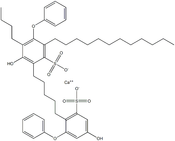 Bis(5-hydroxy-2-dodecyl[oxybisbenzene]-3-sulfonic acid)calcium salt Struktur