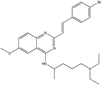 2-(4-Bromostyryl)-N-[4-(diethylamino)-1-methylbutyl]-6-methoxyquinazolin-4-amine Struktur