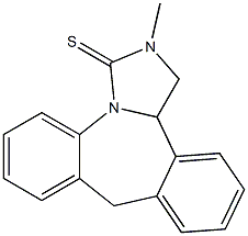 2-Methyl-1,2,9,13b-tetrahydro-3H-dibenz[c,f]imidazo[1,5-a]azepine-3-thione Struktur