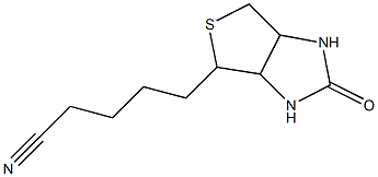 5-(2-Oxohexahydro-2H-thieno[3,4-d]imidazol-4-yl)pentanenitrile Struktur