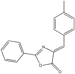 2-Phenyl-4-[(Z)-4-methylbenzylidene]oxazole-5(4H)-one Struktur