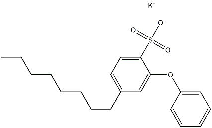 4-Octyl-2-phenoxybenzenesulfonic acid potassium salt Struktur