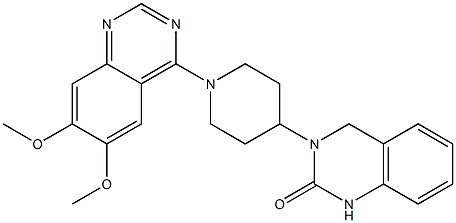 3-[1-(6,7-Dimethoxy-4-quinazolinyl)-4-piperidinyl]-3,4-dihydroquinazolin-2(1H)-one Struktur