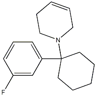 1,2,3,6-Tetrahydro-1-[1-[3-fluorophenyl]cyclohexyl]pyridine Struktur