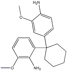 1-(4-Amino-3-methoxyphenyl)-1-(2-amino-3-methoxyphenyl)cyclohexane Struktur