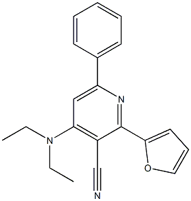 2-(2-Furanyl)-4-(diethylamino)-6-phenylpyridine-3-carbonitrile Struktur