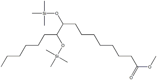 9,10-Bis(trimethylsiloxy)hexadecanoic acid methyl ester Struktur