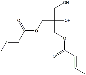 Biscrotonic acid 2-hydroxy-2-(hydroxymethyl)propane-1,3-diyl ester Struktur