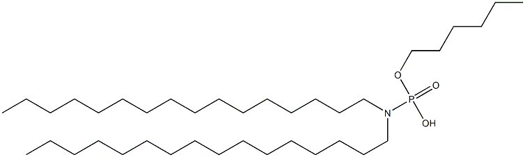 N,N-Dihexadecylamidophosphoric acid hydrogen hexyl ester Struktur