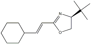 (4S)-4,5-Dihydro-4-tert-butyl-2-[(E)-2-cyclohexylethenyl]oxazole Struktur