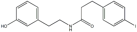 4-Iodo-N-[2-(3-hydroxyphenyl)ethyl]benzenepropanamide Struktur