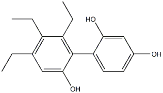 4',5',6'-Triethyl-1,1'-biphenyl-2,2',4-triol Struktur