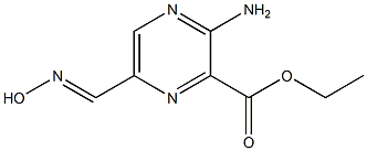 2-Amino-5-[(hydroxyimino)methyl]pyrazine-3-carboxylic acid ethyl ester Struktur