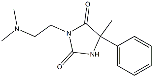 3-[2-(Dimethylamino)ethyl]-5-methyl-5-phenylhydantoin Struktur