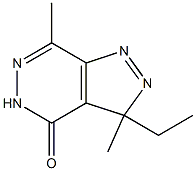 3,7-Dimethyl-3-ethyl-3H-pyrazolo[3,4-d]pyridazin-4(5H)-one Struktur