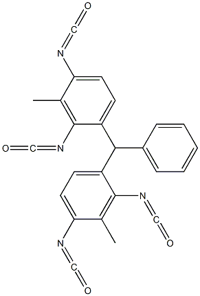 Bis(2,4-diisocyanato-3-methylphenyl)phenylmethane Struktur