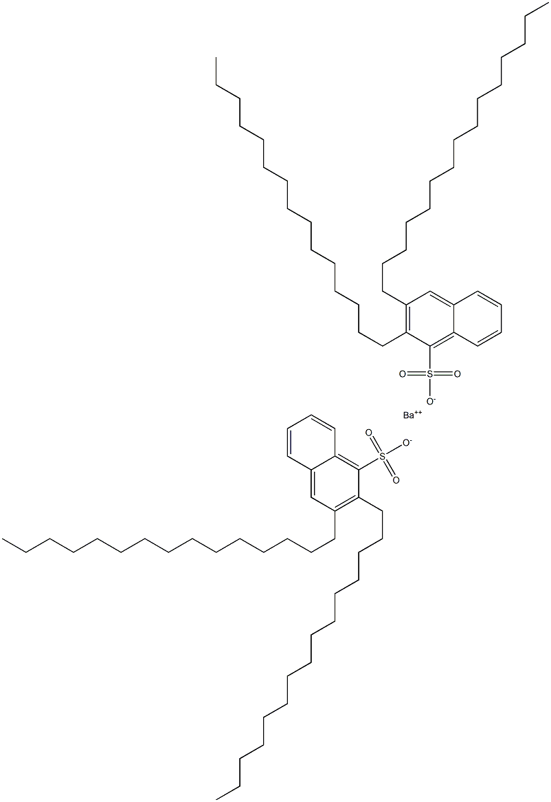 Bis(2,3-dipentadecyl-1-naphthalenesulfonic acid)barium salt Struktur