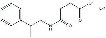 3-[(2-Phenylpropyl)carbamoyl]propionic acid sodium salt Struktur