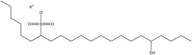 18-Hydroxydocosane-7-sulfonic acid potassium salt Struktur