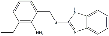 2-[[2-[Amino]-3-ethylbenzyl]thio]-1H-benzimidazole Struktur