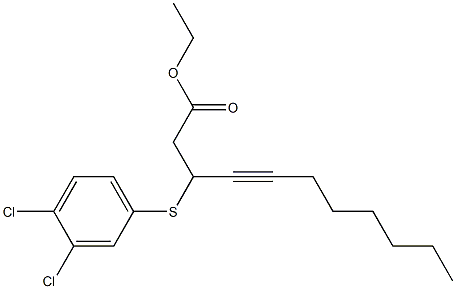 3-(1-Octynyl)-3-[(3,4-dichlorophenyl)thio]propionic acid ethyl ester Struktur