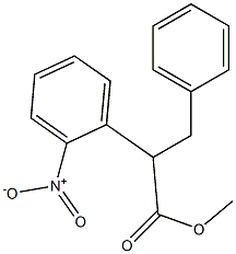 2-(2-Nitrophenyl)-3-phenylpropanoic acid methyl ester Struktur