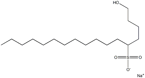 1-Hydroxyheptadecane-5-sulfonic acid sodium salt Struktur