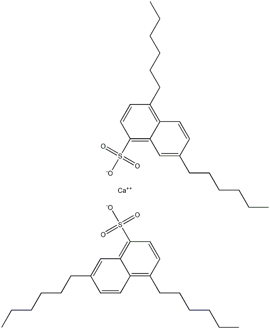 Bis(4,7-dihexyl-1-naphthalenesulfonic acid)calcium salt Struktur