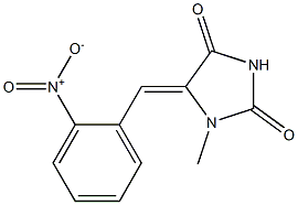 1-Methyl-5-[2-nitrobenzylidene]imidazolidine-2,4-dione Struktur