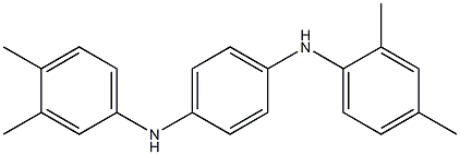 N-(2,4-Dimethylphenyl)-N'-(3,4-dimethylphenyl)-p-phenylenediamine Struktur