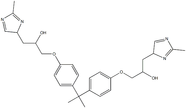 1,1'-(2,2-Propanediyl)bis[(4,1-phenylene)oxy]bis[3-(2-methyl-4H-imidazol-4-yl)-2-propanol] Struktur