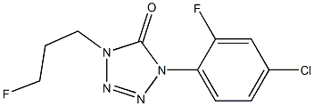 1-(2-Fluoro-4-chlorophenyl)-4-(3-fluoropropyl)-1H-tetrazol-5(4H)-one Struktur