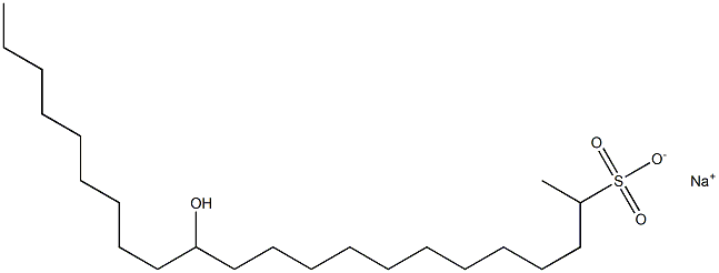 13-Hydroxydocosane-2-sulfonic acid sodium salt Struktur