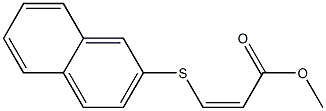 (Z)-3-(2-Naphtylthio)acrylic acid methyl ester Struktur