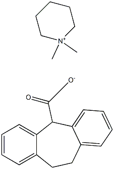 10,11-Dihydro-5H-dibenzo[a,d]cycloheptene-5-carboxylic acid 1,1-dimethylpiperidinium-4-yl ester Struktur