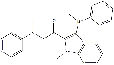 1-Methyl-2-[[(methyl)(phenyl)amino]acetyl]-3-[(methyl)(phenyl)amino]-1H-indole Struktur