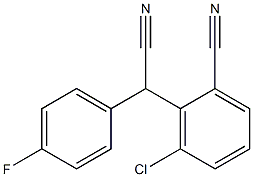 (2-Cyano-6-chlorophenyl)(4-fluorophenyl)acetonitrile Struktur