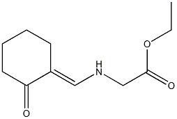 N-(2-Oxocyclohexan-1-ylidenemethyl)glycine ethyl ester Struktur