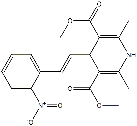 1,4-Dihydro-4-[(E)-2-(2-nitrophenyl)ethenyl]-2,6-dimethylpyridine-3,5-dicarboxylic acid dimethyl ester Struktur