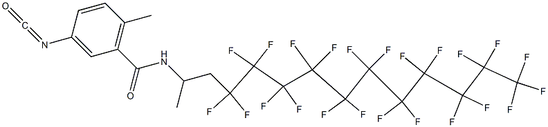 3-Isocyanato-6-methyl-N-[2-(tricosafluoroundecyl)-1-methylethyl]benzamide Struktur